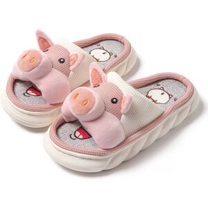 INF Chaussons cochon mignons pour femmes, chaussons d'été antidérapants pour l'intérieur et l'extérieur - Publicité INF Chaussons cochon mignons pour femmes, chaussons d'été antidérapants pour l'intérieur et l'extérieur - Publicité