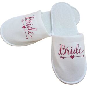 INF Pantoufles Blanches 'Bride' pour Fête de Pyjama de Mariage - Confort et Élégance Rouge - Publicité INF Pantoufles Blanches 'Bride' pour Fête de Pyjama de Mariage - Confort et Élégance Rouge - Publicité