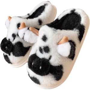 INF Chaussons d'intérieur en peluche motif vache - Chaussures confortables antidérapantes 40 - Publicité INF Chaussons d'intérieur en peluche motif vache - Chaussures confortables antidérapantes 40 - Publicité