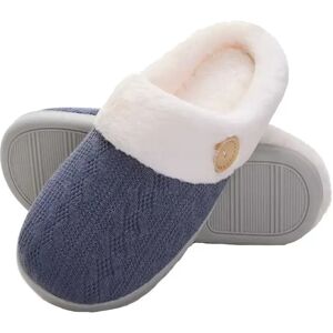 INF Charentaises en laine et polaire – Chaussons d'intérieur chauds, respirants et confortables Bleu - Publicité INF Charentaises en laine et polaire – Chaussons d'intérieur chauds, respirants et confortables Bleu - Publicité