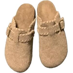 INF Chaussons Douillets et Chauds, Compatibles avec le Style Birkenstock, Parfaits pour l'Automne/Hiver Marron 35 - Publicité INF Chaussons Douillets et Chauds, Compatibles avec le Style Birkenstock, Parfaits pour l'Automne/Hiver Marron 35 - Publicité