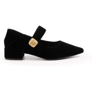 INF Élégantes chaussures Mary Jane en velours à bout pointu avec talon bloc Le noir 39 - Publicité INF Élégantes chaussures Mary Jane en velours à bout pointu avec talon bloc Le noir 39 - Publicité