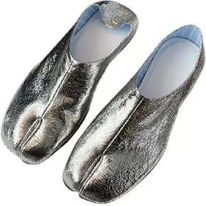 INF Chaussures à Bout Fendu Confortables - Chaussures Plates en PU et Microfibre pour un Look Décontracté Argent 36 - Publicité INF Chaussures à Bout Fendu Confortables - Chaussures Plates en PU et Microfibre pour un Look Décontracté Argent 36 - Publicité