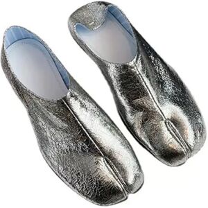 INF Chaussures à Bout Fendu Confortables - Chaussures Plates en PU et Microfibre pour un Look Décontracté Argent 37 - Publicité INF Chaussures à Bout Fendu Confortables - Chaussures Plates en PU et Microfibre pour un Look Décontracté Argent 37 - Publicité