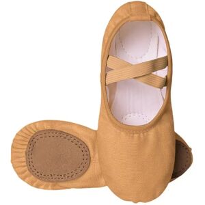 INF Chaussures de danse classiques en toile élastique Camel - Slip-on léger, souple et maintien du talon 38 - Publicité INF Chaussures de danse classiques en toile élastique Camel - Slip-on léger, souple et maintien du talon 38 - Publicité