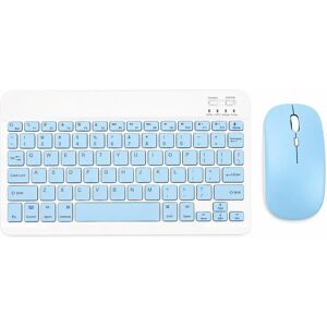 INF Ensemble clavier et souris Bluetooth rechargeable, compatible avec iPad, Xiaomi et Huawei, clavier 10 pouces à triple