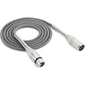 INF Câble Microphone XLR Mâle vers Femelle Argenté pour Mélangeur Amplificateur Haut-Parleur - Options 3/5/10M 3 m - Publicité INF Câble Microphone XLR Mâle vers Femelle Argenté pour Mélangeur Amplificateur Haut-Parleur - Options 3/5/10M 3 m - Publicité