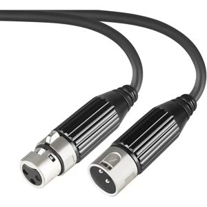INF Câble d'extension microphone XLR (Mâle vers Femelle) - Cuivre sans oxygène, audio équilibré, 1m/3m/5m Le noir 5 m - Publicité INF Câble d'extension microphone XLR (Mâle vers Femelle) - Cuivre sans oxygène, audio équilibré, 1m/3m/5m Le noir 5 m - Publicité