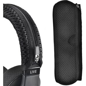 INF Couvre-arceau en polyester pour casque - Noir 30x8x0.5cm, compatible avec Sony WH-1000XM5, JBL Tune/Live, Marshall series