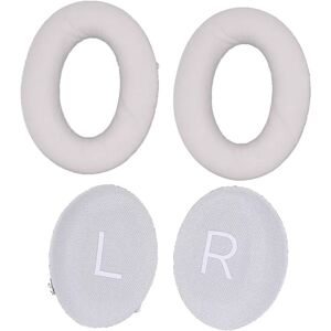 INF Coussinets d'oreille en cuir protéiné pour casque Bose QuietComfort 45 Blanc