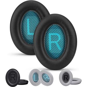 INF Coussinets pour casque Bose QC15 / QC25 / AE2 - 1 paire Noir + Bleu