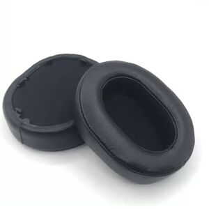 INF Paire de coussinets d'oreille en cuir de mouton avec mousse acoustique compatible avec Sony WH-1000XM5 & XM6 Le noir