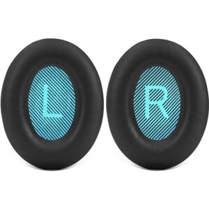 INF Lot de 2 coussinets d'oreille compatibles avec Bose QC25 - Similicuir protéiné et mousse à mémoire, noir