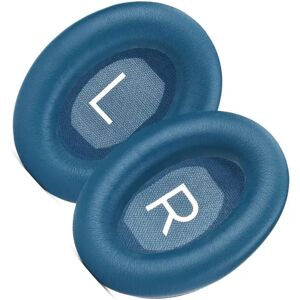 INF Lot de 2 coussinets d'oreille indigo compatibles avec Bose QC45 QC35 QuietComfort 45 - Cuir protéiné & mousse à mémoire