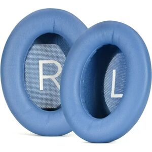INF Lot de 2 coussinets d'oreille de remplacement compatible avec Bose QC45 QC35 QuietComfort 45 - Bleu Twilight Cuir protéiné