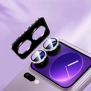 INF Protecteur d'objectif de caméra compatible avec Xiaomi 17 Pro Max - Style œil d'aigle diamant argenté