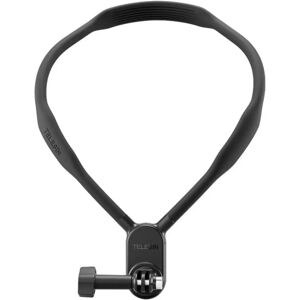 INF TELESIN compatible avec GoPro Hero 13 et Action5 - Monture MagSafe tour de cou POV pour téléphone en silicone et métal, Le noir