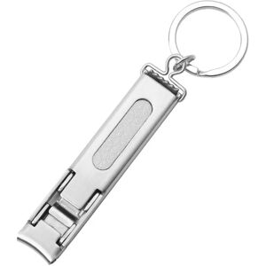 INF Coupe-ongles compact en acier inoxydable avec porte-clés - Publicité INF Coupe-ongles compact en acier inoxydable avec porte-clés - Publicité