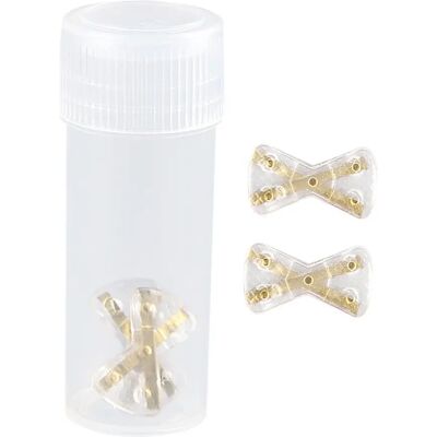 INF Patch papillon pour ongle incarné en X 2 pcs - Alliage de titane, correction invisible de l'orteil Or - Publicité INF Patch papillon pour ongle incarné en X 2 pcs - Alliage de titane, correction invisible de l'orteil Or - Publicité