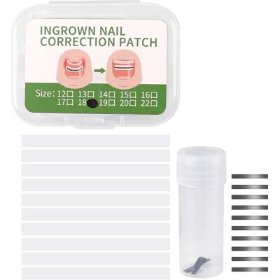 INF 10 patchs correcteurs pour ongles incarnés en alliage nickel-titane et TPE, pose facile 18 mm - Publicité INF 10 patchs correcteurs pour ongles incarnés en alliage nickel-titane et TPE, pose facile 18 mm - Publicité