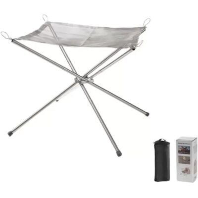 INF Foyer pliable portable avec grille de cuisson - Acier inoxydable repliable pour camping et backpacking Moyen - Publicité INF Foyer pliable portable avec grille de cuisson - Acier inoxydable repliable pour camping et backpacking Moyen - Publicité