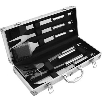 INF Ensemble de 6 spatules de barbecue en acier inoxydable avec étui de rangement - Ustensiles de barbecue argentés pour - Publicité INF Ensemble de 6 spatules de barbecue en acier inoxydable avec étui de rangement - Ustensiles de barbecue argentés pour - Publicité