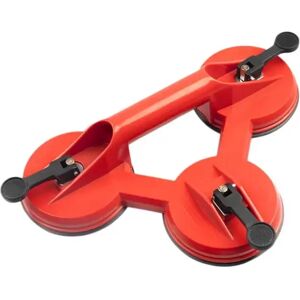 INF Ventouse triple à pompe manuelle pour verre et panneaux lisses - Outil de manutention ABS rouge, aspiration puissante - Publicité INF Ventouse triple à pompe manuelle pour verre et panneaux lisses - Outil de manutention ABS rouge, aspiration puissante - Publicité