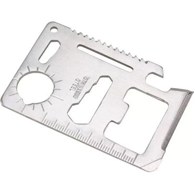 INF Carte Outil Multifonction en Acier Inoxydable - Couteau Pliant pour Camping et Survie - Publicité INF Carte Outil Multifonction en Acier Inoxydable - Couteau Pliant pour Camping et Survie - Publicité