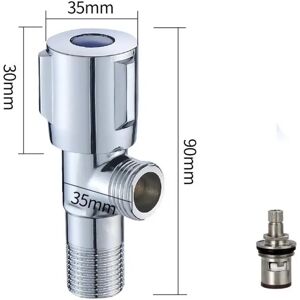 INF Vanne d'angle universelle en laiton et acier inoxydable avec cartouche céramique - Filetage G1/2, commande fluide pour eau Bleu - Publicité INF Vanne d'angle universelle en laiton et acier inoxydable avec cartouche céramique - Filetage G1/2, commande fluide pour eau Bleu - Publicité