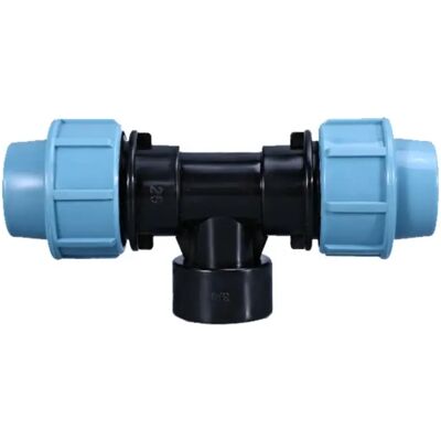 INF Lot de 2 connecteurs IBC en PE – Raccord fileté femelle trois voies (6 Fen) noir/bleu, connexion rapide - Publicité INF Lot de 2 connecteurs IBC en PE – Raccord fileté femelle trois voies (6 Fen) noir/bleu, connexion rapide - Publicité