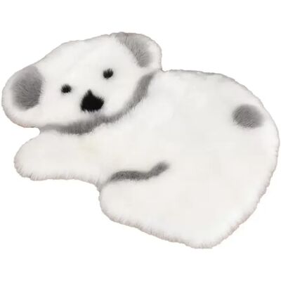 INF Tapis en forme de koala en fausse laine moelleuse - Tapis de chevet et tapis de salon 90cm x 60cm avec bordure surjetée - Publicité INF Tapis en forme de koala en fausse laine moelleuse - Tapis de chevet et tapis de salon 90cm x 60cm avec bordure surjetée - Publicité