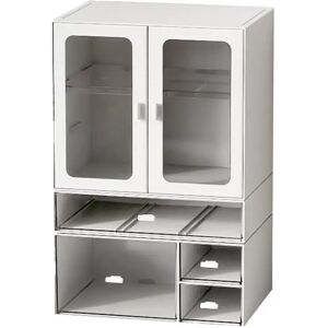 INF Organisateur de tasses empilable de luxe léger - Rangement anti-poussière pour tasses à café avec portes et tiroirs - Publicité INF Organisateur de tasses empilable de luxe léger - Rangement anti-poussière pour tasses à café avec portes et tiroirs - Publicité