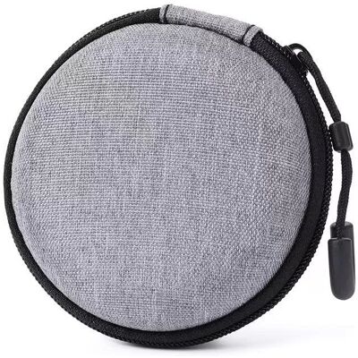 INF Étui de Rangement Numérique Rond Gris 8x8x3.5cm - Organisez Vos Accessoires Électroniques - Publicité INF Étui de Rangement Numérique Rond Gris 8x8x3.5cm - Organisez Vos Accessoires Électroniques - Publicité