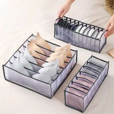 INF Ensemble de 3 Organisateurs de Tiroir Pliables - Boîtes de Rangement pour Sous-Vêtements, Chaussettes et Pantalons - Publicité INF Ensemble de 3 Organisateurs de Tiroir Pliables - Boîtes de Rangement pour Sous-Vêtements, Chaussettes et Pantalons - Publicité