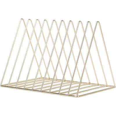 INF Étagère à Livres Nordique en Fer - Porte-Revues Minimaliste en Métal pour Bureau & Maison Or - Publicité INF Étagère à Livres Nordique en Fer - Porte-Revues Minimaliste en Métal pour Bureau & Maison Or - Publicité