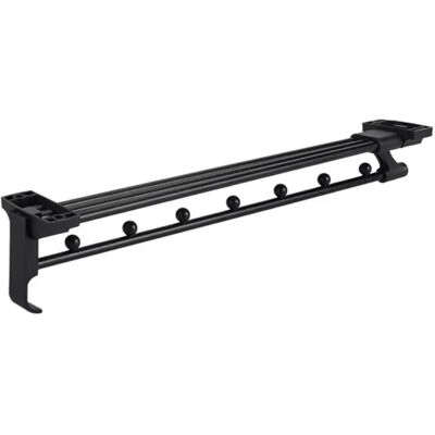INF Rail télescopique pour penderie - Barre escamotable Noir, 7 perles antidérapantes, Acier laminé à froid+ABS, Montage - Publicité INF Rail télescopique pour penderie - Barre escamotable Noir, 7 perles antidérapantes, Acier laminé à froid+ABS, Montage - Publicité