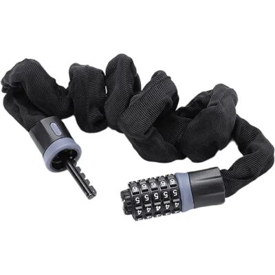 INF Antivol chaîne à combinaison – boîtier ABS avec chaîne en acier spéciale et nylon, mécanisme à combinaison mécanique sans Noir + Gris - Publicité INF Antivol chaîne à combinaison – boîtier ABS avec chaîne en acier spéciale et nylon, mécanisme à combinaison mécanique sans Noir + Gris - Publicité