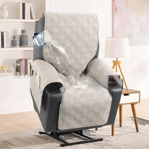 INF Housse matelassée pour fauteuil inclinable électrique - Résistante aux taches, antidérapante, couverture complète Blanc - Publicité INF Housse matelassée pour fauteuil inclinable électrique - Résistante aux taches, antidérapante, couverture complète Blanc - Publicité
