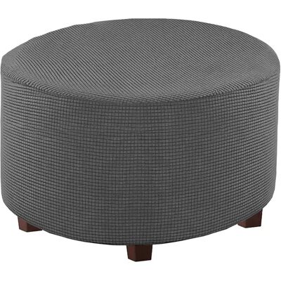INF Housse Moderne Ronde pour Pouf - Couleur Unie, Épaissie, Housse Complète pour Repose-Pieds Gris Petit - Publicité INF Housse Moderne Ronde pour Pouf - Couleur Unie, Épaissie, Housse Complète pour Repose-Pieds Gris Petit - Publicité