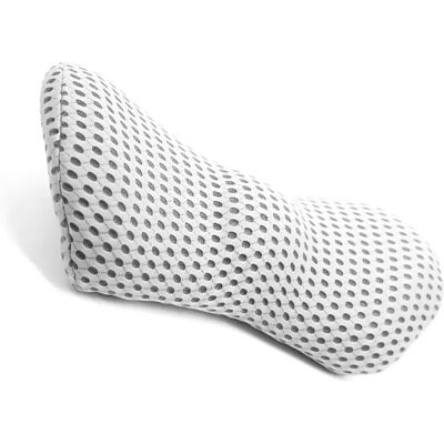 INF Coussin lombaire 4D en mousse à mémoire - Housse PU ergonomique 3 points pour bureau et voiture, correction de la posture Gris - Publicité INF Coussin lombaire 4D en mousse à mémoire - Housse PU ergonomique 3 points pour bureau et voiture, correction de la posture Gris - Publicité