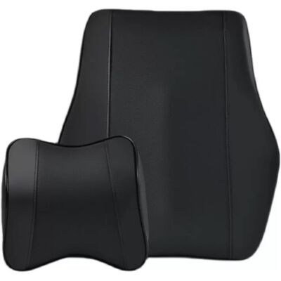 INF Ensemble Appui-Tête et Support Lombaire en Cuir PU - Mousse à Mémoire de Forme Ergonomique pour Conduite Confortable - Publicité INF Ensemble Appui-Tête et Support Lombaire en Cuir PU - Mousse à Mémoire de Forme Ergonomique pour Conduite Confortable - Publicité