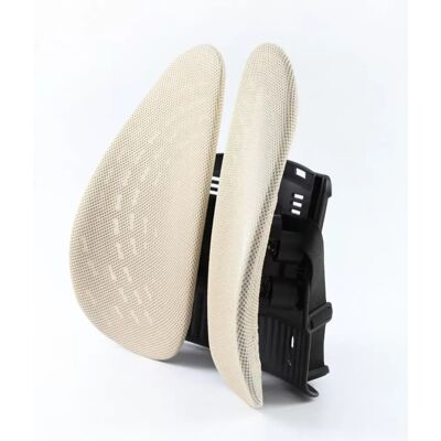 INF Coussin lombaire double ergonomique en TPU - double support, tissu 3D respirant bird-eye et structure en suspension pour Beige - Publicité INF Coussin lombaire double ergonomique en TPU - double support, tissu 3D respirant bird-eye et structure en suspension pour Beige - Publicité