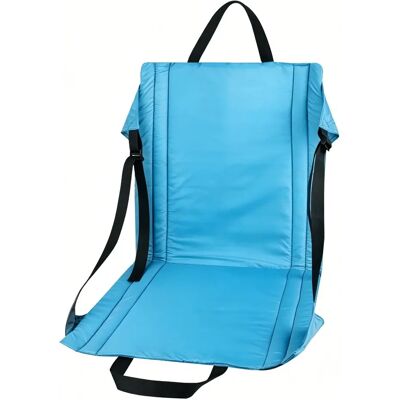 INF Coussin de siège pliable portable avec dossier - Dossier indépendant 44cm, tissu Oxford imperméable, base antidérapante, Bleu - Publicité INF Coussin de siège pliable portable avec dossier - Dossier indépendant 44cm, tissu Oxford imperméable, base antidérapante, Bleu - Publicité