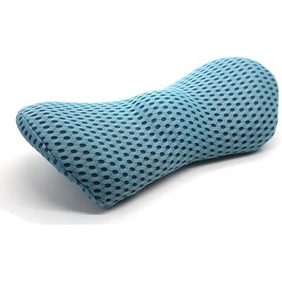INF Coussin lombaire Mesh Yuanbao en mousse à mémoire – Soutien ergonomique pour voiture, bureau et canapé Bleu - Publicité INF Coussin lombaire Mesh Yuanbao en mousse à mémoire – Soutien ergonomique pour voiture, bureau et canapé Bleu - Publicité