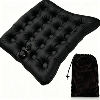 INF Coussin de siège gonflable 3D pour maison et bureau - TPU respirant, gonflage par pression, soulagement de la pression, Le noir - Publicité INF Coussin de siège gonflable 3D pour maison et bureau - TPU respirant, gonflage par pression, soulagement de la pression, Le noir - Publicité