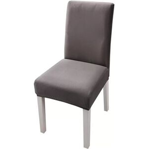 INF Housse de chaise de salle à manger de couleur unie Gris foncé - Publicité INF Housse de chaise de salle à manger de couleur unie Gris foncé - Publicité