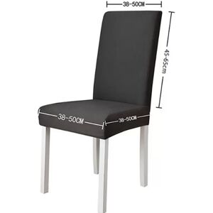 INF Housse de chaise de salle à manger de couleur unie Le noir - Publicité INF Housse de chaise de salle à manger de couleur unie Le noir - Publicité
