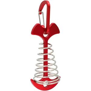 INF Piquets de tente en alliage d'aluminium en forme d'arête de poisson avec boucle (paquet de 4) Rouge - Publicité INF Piquets de tente en alliage d'aluminium en forme d'arête de poisson avec boucle (paquet de 4) Rouge - Publicité