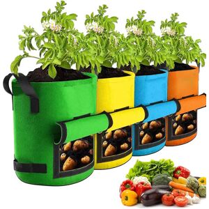 INF Sacs de culture de pommes de terre colorés - Ensemble de 4 pour le jardinage domestique L - Publicité INF Sacs de culture de pommes de terre colorés - Ensemble de 4 pour le jardinage domestique L - Publicité