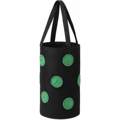 INF Sac suspendu pour fraisiers - Sac de culture vertical non tissé 13 trous avec drainage, Longueur 20cm x Largeur 35cm Le noir - Publicité INF Sac suspendu pour fraisiers - Sac de culture vertical non tissé 13 trous avec drainage, Longueur 20cm x Largeur 35cm Le noir - Publicité